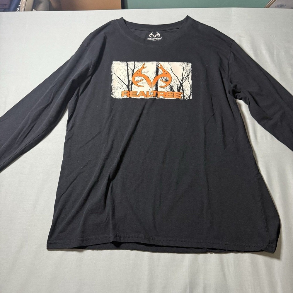 NWT Realtree Northern Outpost T-Shirt Mens XL Black Hunting Long Sleeve